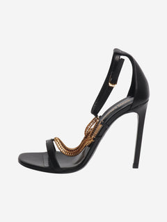 Black and gold chain heels - size EU 38 (UK 5) Heels Saint Laurent 