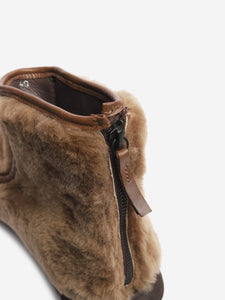 Hereu Brown sheepskin boots - size EU 40