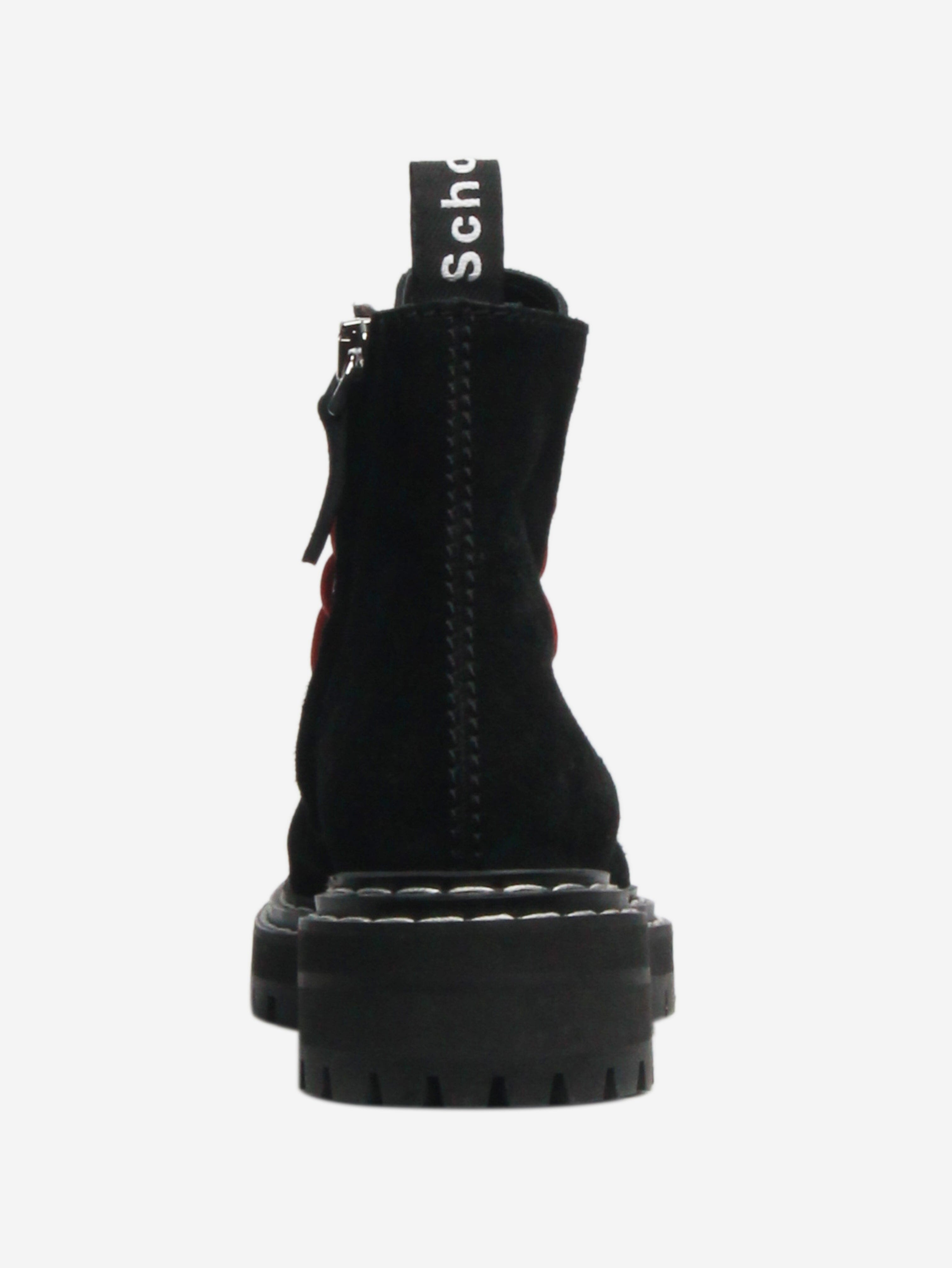 Black suede double-stitched ankle boots - size EU 37.5 Boots Proenza Schouler 