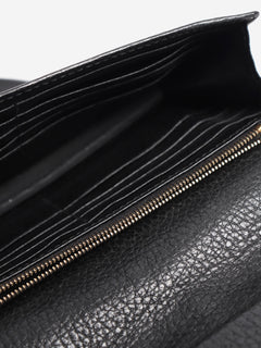 Black Interlocking G chain wallet