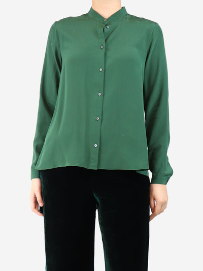 Green silk blouse - size UK 12 Tops Bamford 