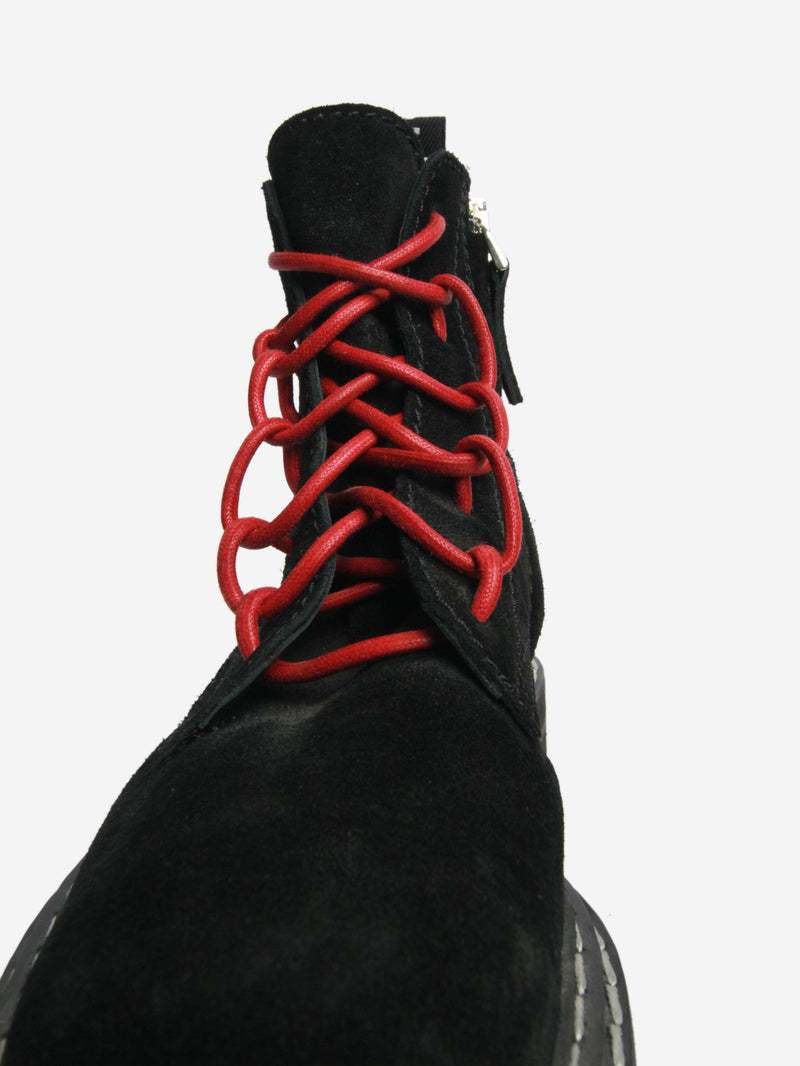 Black suede double-stitched ankle boots - size EU 37.5 Boots Proenza Schouler 