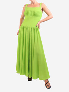 Emilia Wickstead Green sleeveless evening gown - size UK 12