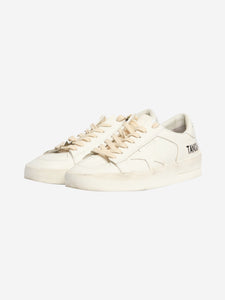 Golden Goose Deluxe Brand White Stardan leather trainers - size EU 37