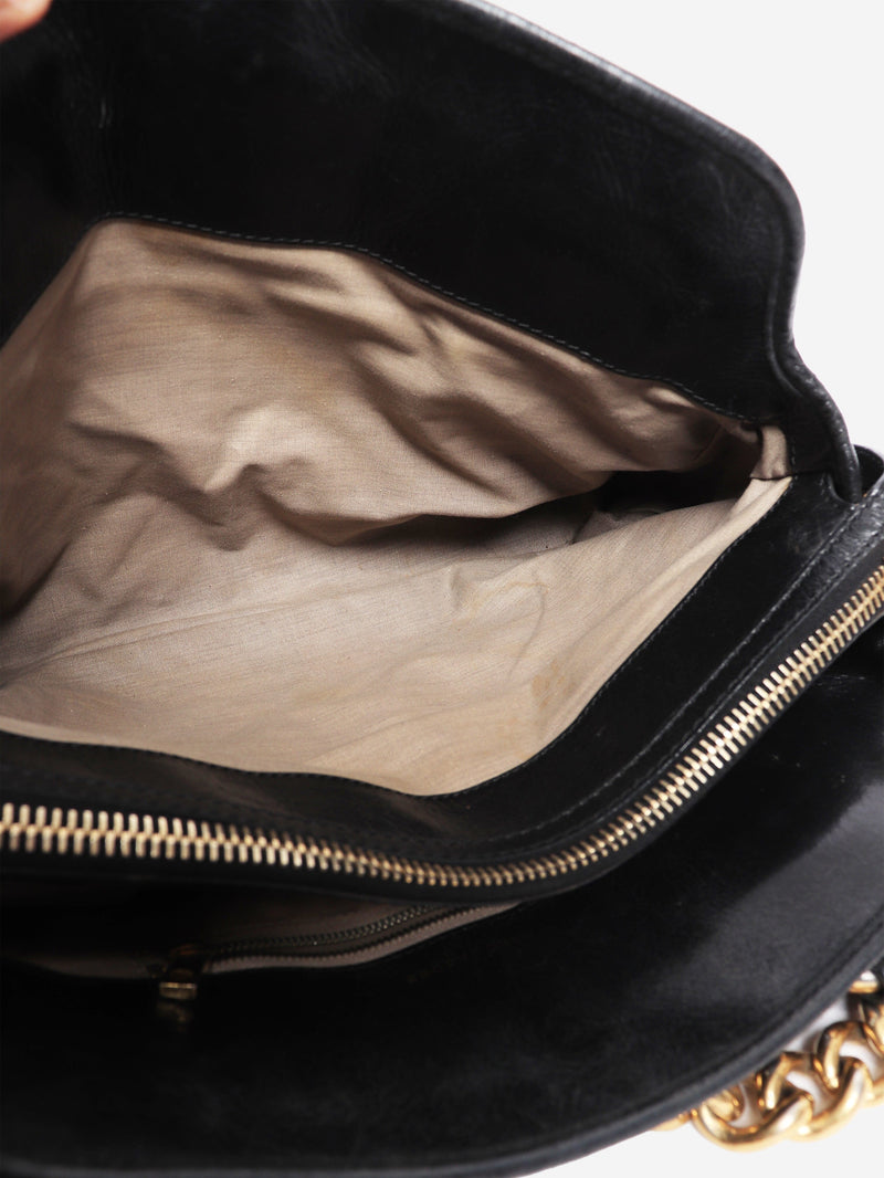 Black crinkled leather 2 way bag Top Handle Bags Marc Jacob 
