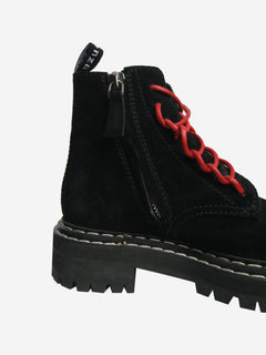Black suede double-stitched ankle boots - size EU 37.5 Boots Proenza Schouler 