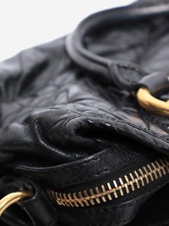 Black crinkled leather 2 way bag Top Handle Bags Marc Jacob 