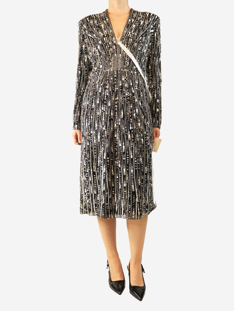 Black bead embellished dress - size UK 14 Dresses Jenny Packham 