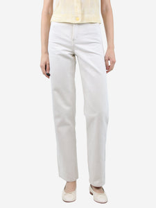 Isabel Marant White contrast-stitched jeans - size UK 6