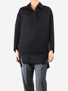 Khaite Black oversized collared dress - UK 6