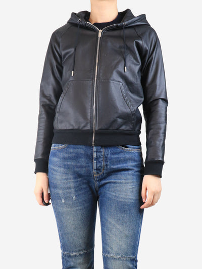 Black hooded zip up jacket - size M Coats & Jackets Saint Laurent 