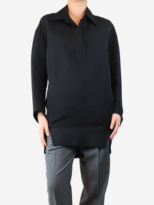 Khaite Black oversized collared dress - UK 6