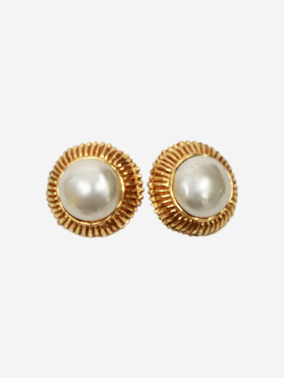 Gold pearl clip-on earrings Earrings Chanel 