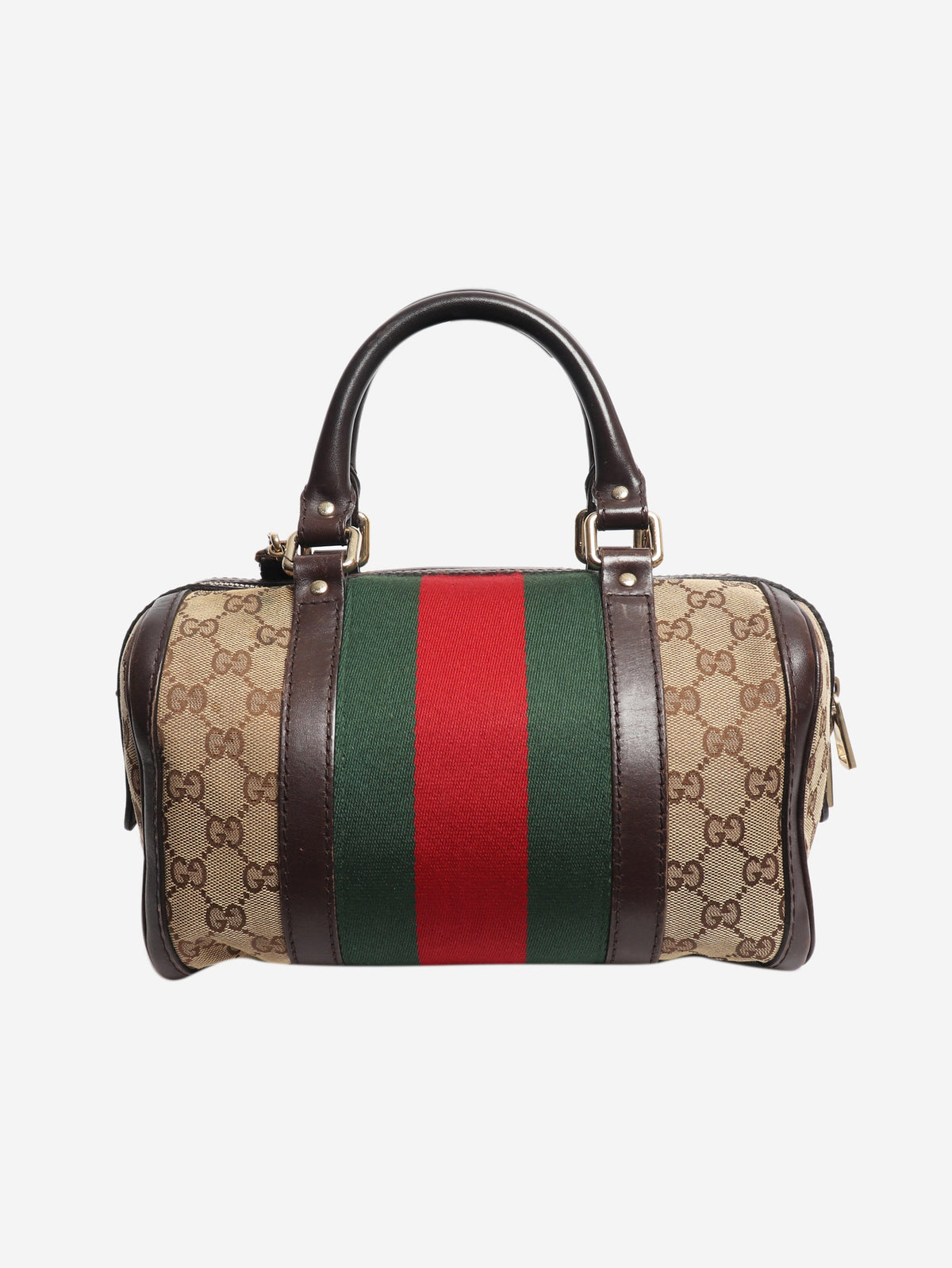 Brown GG canvas 2way Boston bag