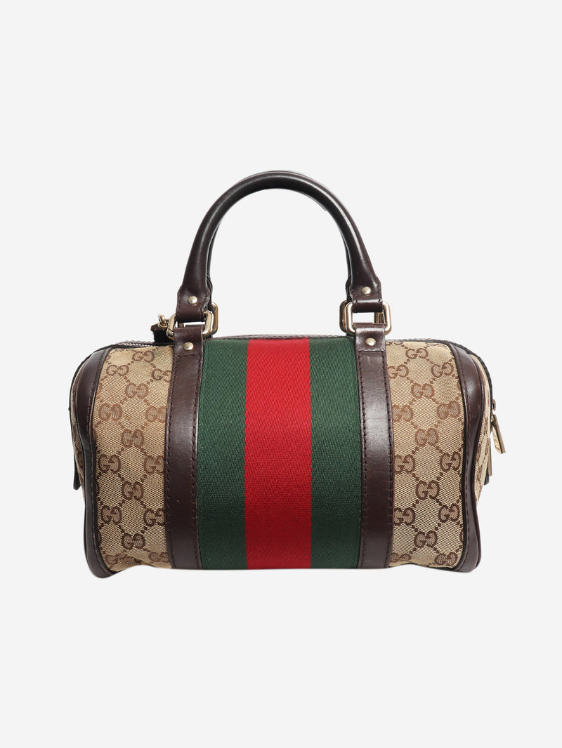 Brown GG canvas 2way Boston bag