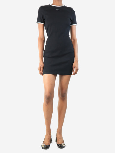 Black ribbed jersey mini dress - size S Dresses Miu Miu 