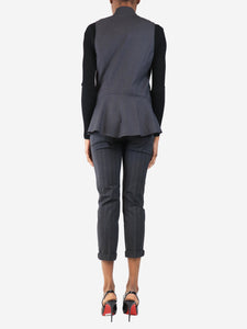 Brunello Cucinelli Grey monolli waistcoat and trouser set - size UK 6