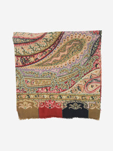 Etro Multicolour floral and paisley scarf