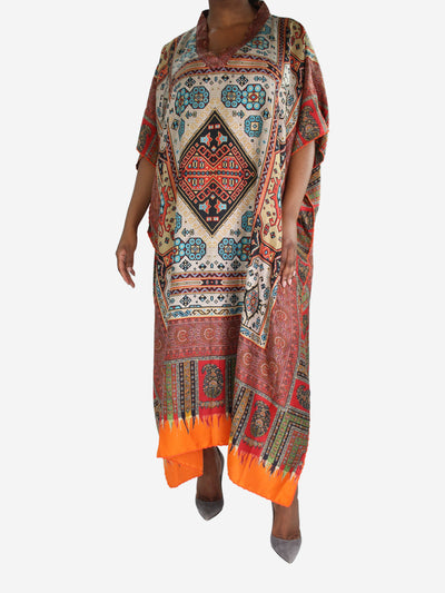 Multicoloured silk printed kaftan - size Dresses Pierre-Louis Mascia 