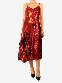 Red sequin midi dress - size S Dresses Loewe 
