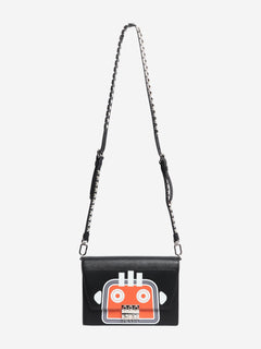 Black and orange medium Elektra robot shoulder bag Shoulder bags Prada 
