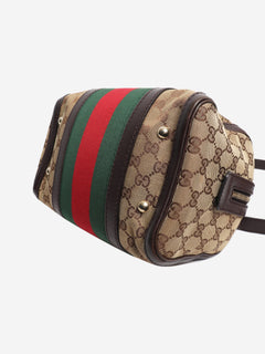 Brown GG canvas 2way Boston bag