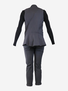 Brunello Cucinelli Grey monolli waistcoat and trouser set - size UK 6
