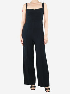 Saloni Black square neck jumpsuit - size UK 12