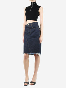 Bottega Veneta Dark blue denim skirt - size UK 2