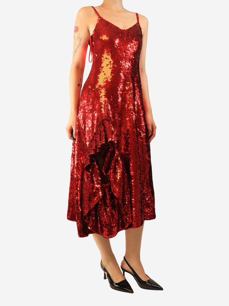 Red sequin midi dress - size S Dresses Loewe 