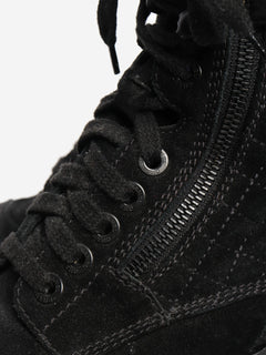Black suede quilted combat boots - size EU 38.5 (UK 5.5) Boots Chanel 