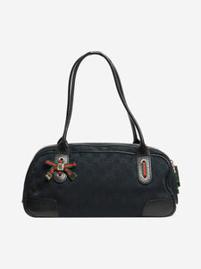 Gucci Black GG canvas Princess Web Sherry Line bag