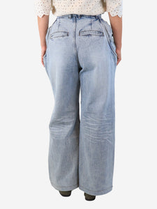 WE11DONE Light blue mid-rise wide-leg jeans - size XS