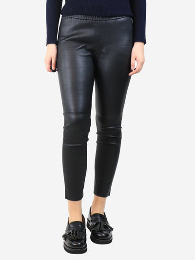 Black leather trousers - size UK 12 Trousers Michael Michael Kors 