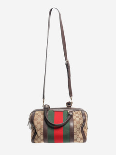 Brown GG canvas 2way Boston bag