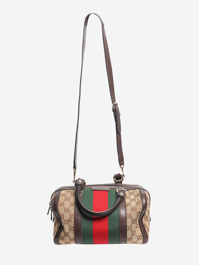 Brown GG canvas 2way Boston bag