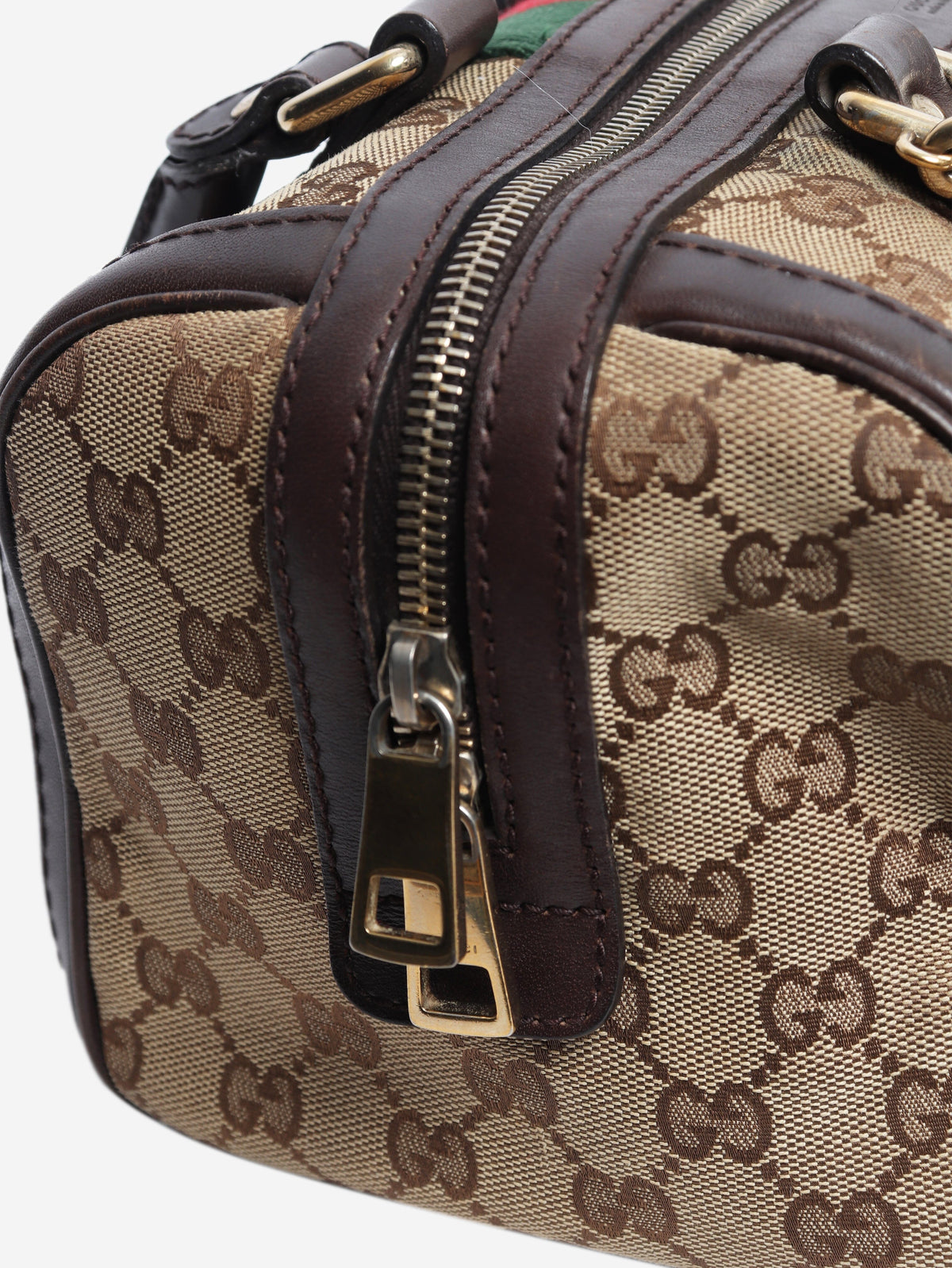 Brown GG canvas 2way Boston bag