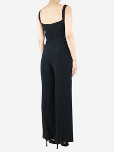 Saloni Black square neck jumpsuit - size UK 12