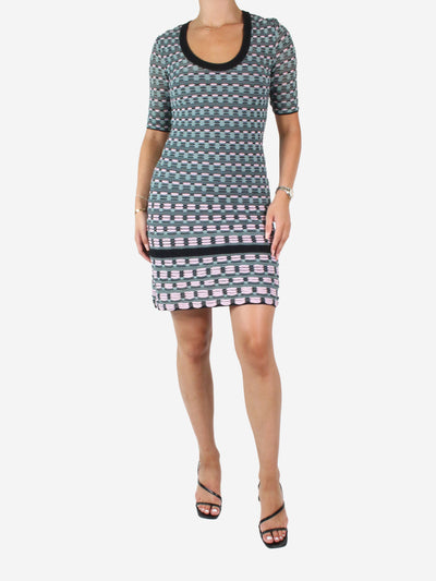 Green short-sleeved patterned dress - size IT 40 Dresses M Missoni