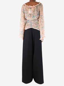 Missoni Pink sheer floral blouse - size UK 6