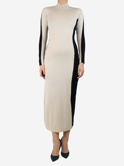 Long sleeve bi colour knit dress - size S Dresses Joseph 