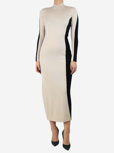 Joseph Long sleeve bi colour knit dress - size S
