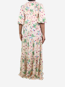 Beulah Multicoloured floral and fruit maxi dress - size UK 12