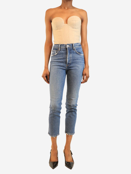 Blue slim-leg jeans - size UK 6 alternate image