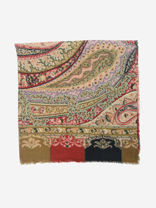 Etro Multicolour floral and paisley scarf