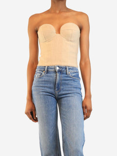 Neutral cashmere bustier - size UK 6 Tops Magda Butrym 