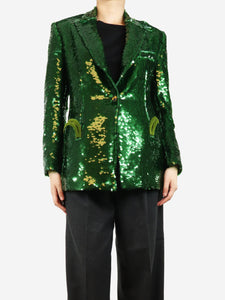 Blaze Milano Green sequin blazer - size UK 8