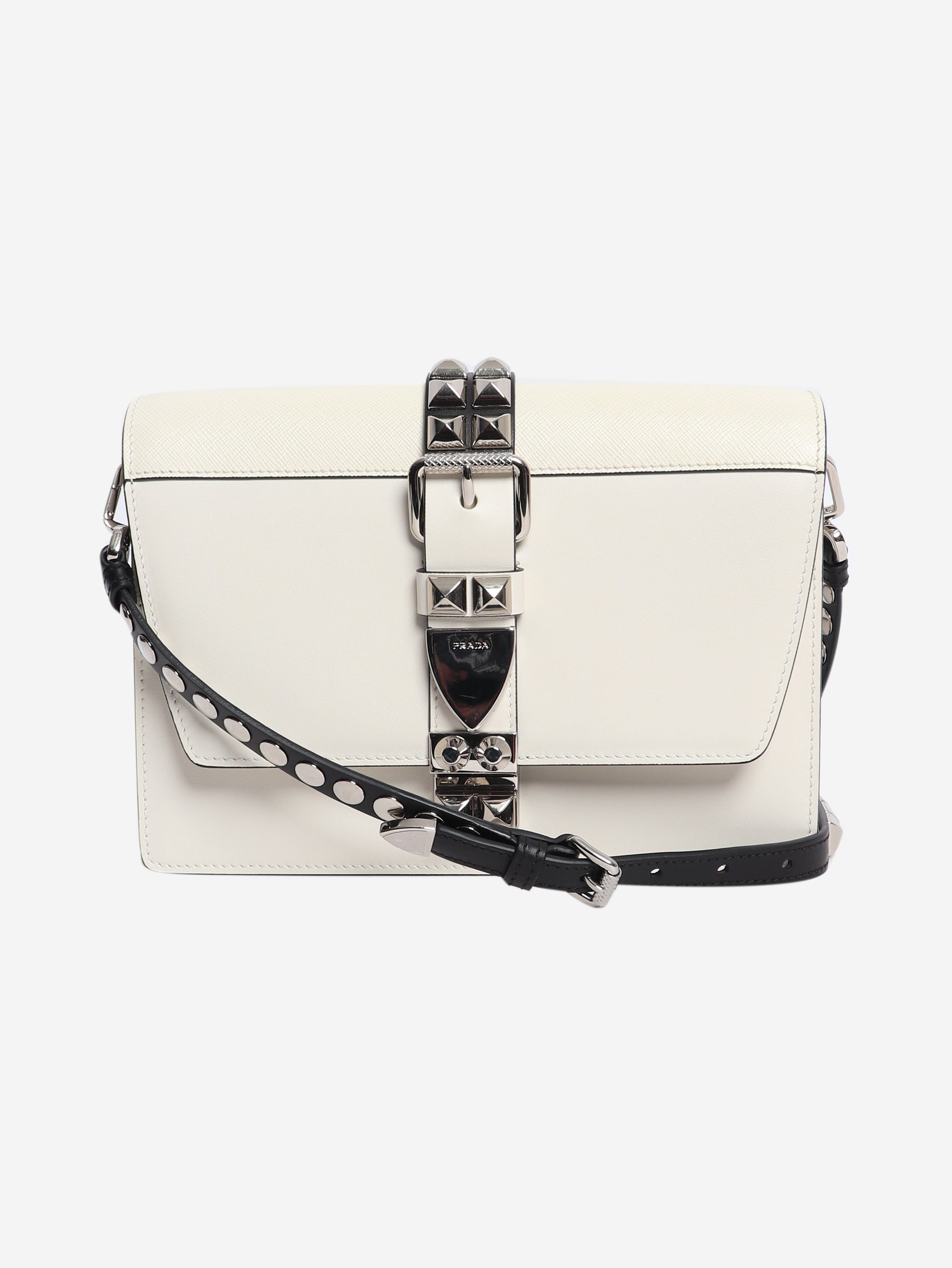 White Elektra leather bag Shoulder bags Prada 