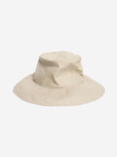 Neutral linen sunhat alternate image