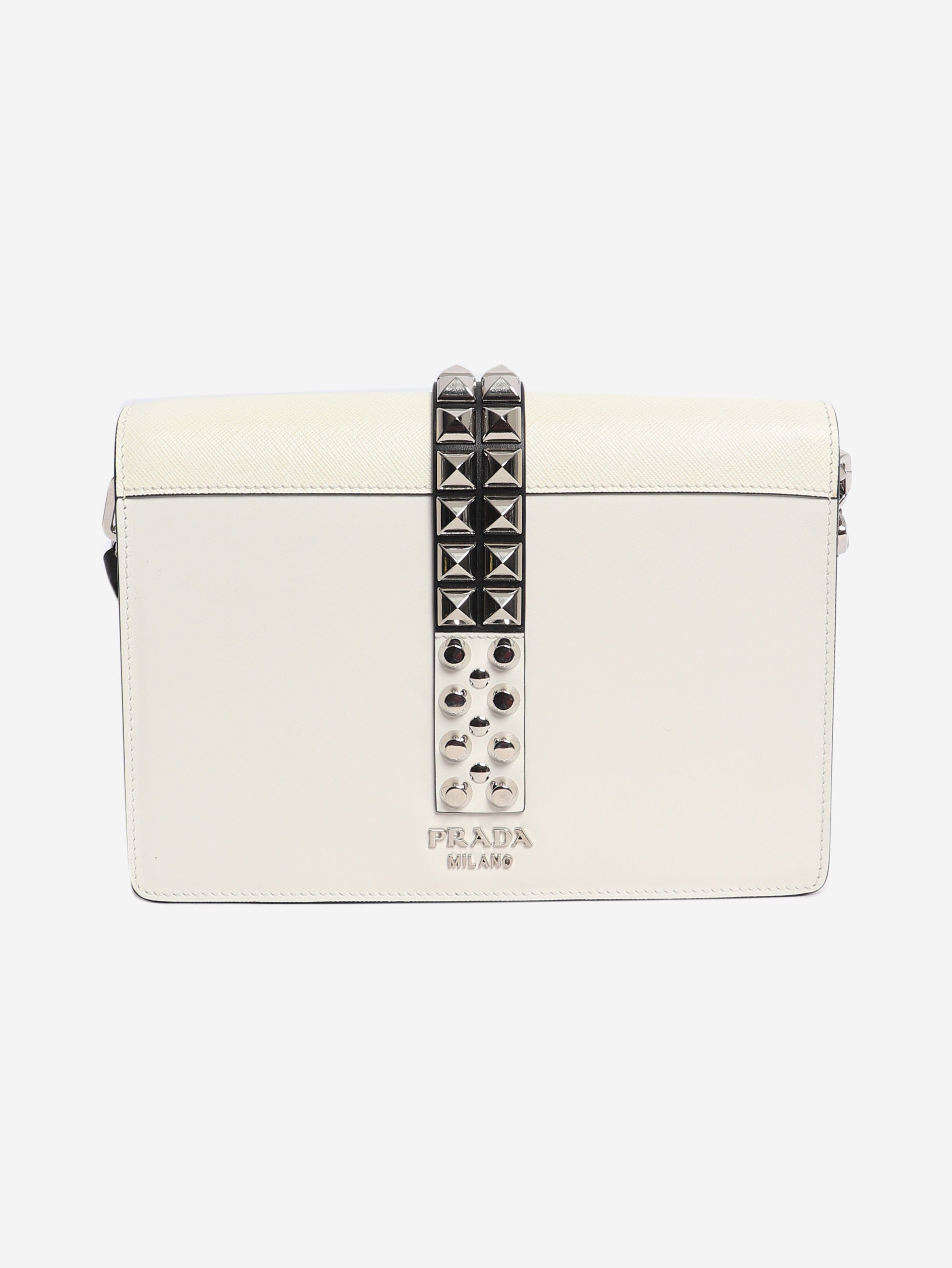 White Elektra leather bag Shoulder bags Prada 